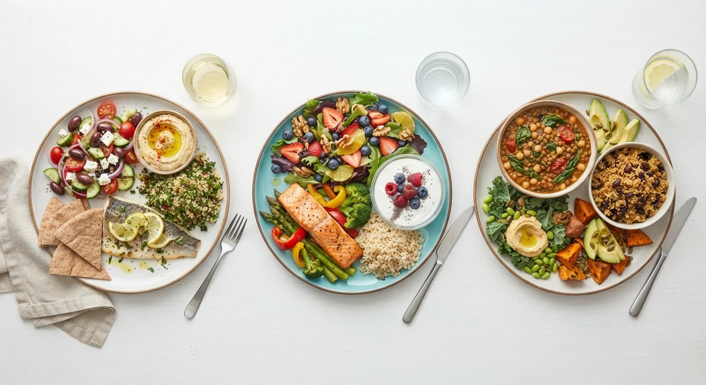 Eating Patterns Across Different Dietary Frameworks: Mediterranean, DASH, and Plant-Based Compared